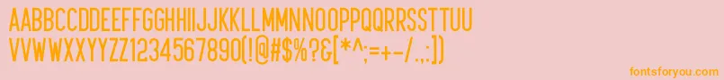 Kudajets Font – Orange Fonts on Pink Background
