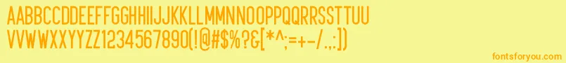 Kudajets Font – Orange Fonts on Yellow Background