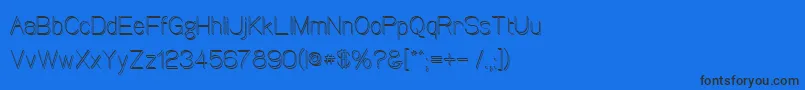 Canin-Schriftart – Schwarze Schriften auf blauem Hintergrund