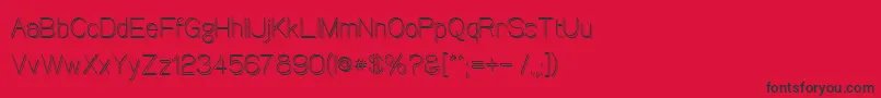 Canin-Schriftart – Schwarze Schriften auf rotem Hintergrund