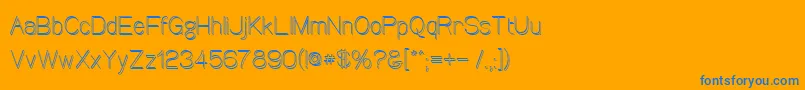 Шрифт Canin – синие шрифты на оранжевом фоне