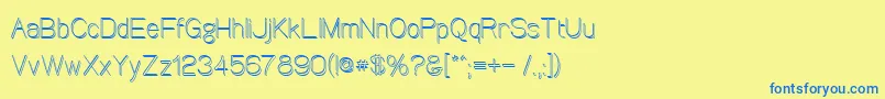 Canin Font – Blue Fonts on Yellow Background