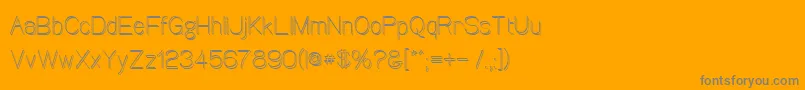 Canin-Schriftart – Graue Schriften auf orangefarbenem Hintergrund