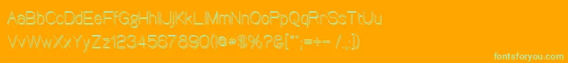 Canin Font – Green Fonts on Orange Background