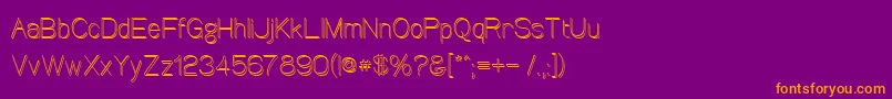 Canin Font – Orange Fonts on Purple Background