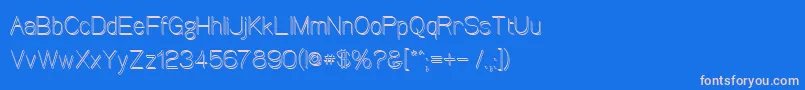 Canin Font – Pink Fonts on Blue Background