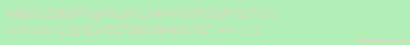 Canin Font – Pink Fonts on Green Background