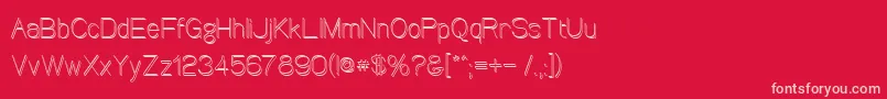Canin Font – Pink Fonts on Red Background