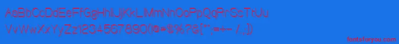 フォントCanin – 赤い文字の青い背景