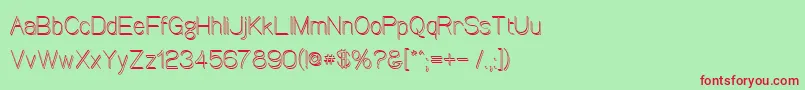 Canin Font – Red Fonts on Green Background
