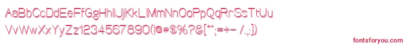 Canin Font – Red Fonts on White Background