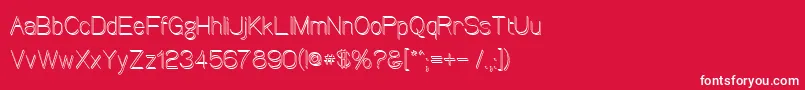 フォントCanin – 赤い背景に白い文字