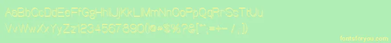 Canin Font – Yellow Fonts on Green Background