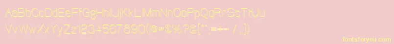 Canin Font – Yellow Fonts on Pink Background