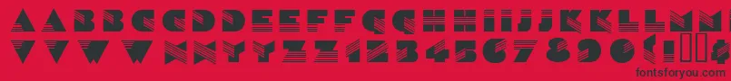 Wenatchee Font – Black Fonts on Red Background