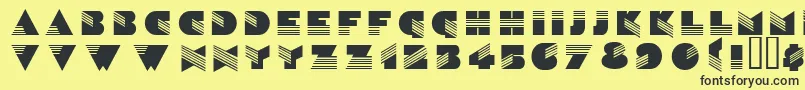 Wenatchee Font – Black Fonts on Yellow Background