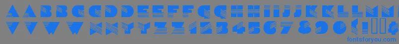 Wenatchee-Schriftart – Blaue Schriften auf grauem Hintergrund