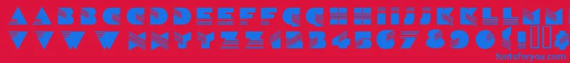フォントWenatchee – 赤い背景に青い文字