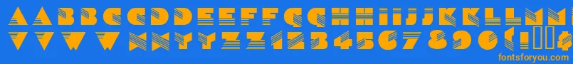 Шрифт Wenatchee – оранжевые шрифты на синем фоне