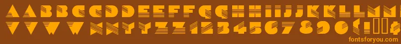 Wenatchee Font – Orange Fonts on Brown Background