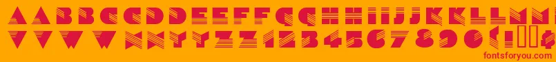 fuente Wenatchee – Fuentes Rojas Sobre Fondo Naranja