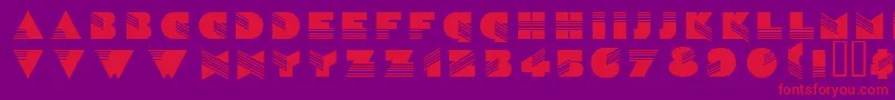 Wenatchee Font – Red Fonts on Purple Background