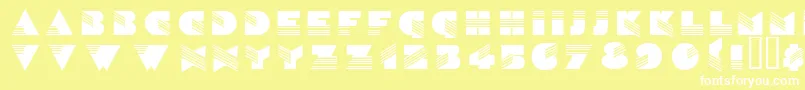 Wenatchee Font – White Fonts on Yellow Background