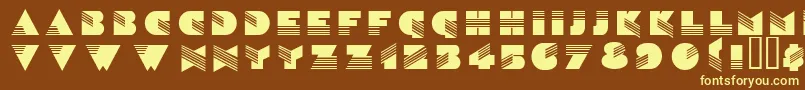 Wenatchee Font – Yellow Fonts on Brown Background