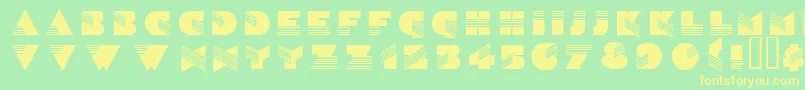 Wenatchee Font – Yellow Fonts on Green Background