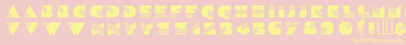 Wenatchee-Schriftart – Gelbe Schriften auf rosa Hintergrund