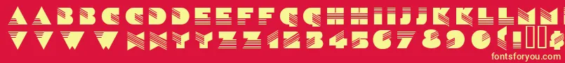 Wenatchee Font – Yellow Fonts on Red Background