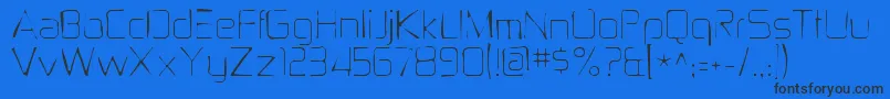 Zektongaunt Font – Black Fonts on Blue Background