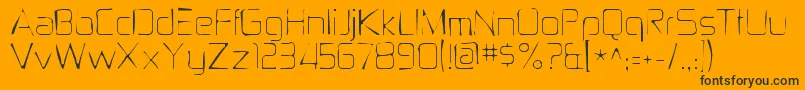 Zektongaunt-Schriftart – Schwarze Schriften auf orangefarbenem Hintergrund