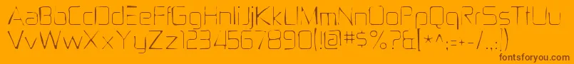 Zektongaunt-Schriftart – Braune Schriften auf orangefarbenem Hintergrund