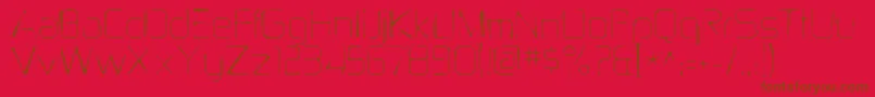 Zektongaunt-Schriftart – Braune Schriften auf rotem Hintergrund