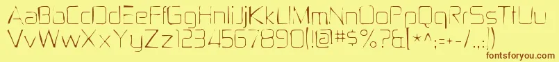 Zektongaunt Font – Brown Fonts on Yellow Background