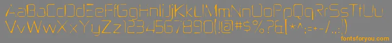 Zektongaunt Font – Orange Fonts on Gray Background