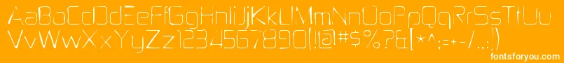 Zektongaunt Font – White Fonts on Orange Background