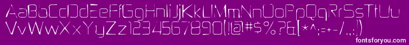 Zektongaunt Font – White Fonts on Purple Background