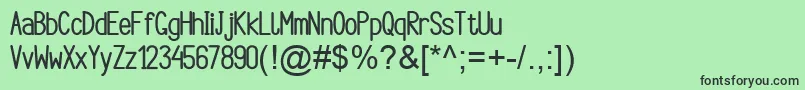 フォントArgocksazBoldViper78 – 緑の背景に黒い文字