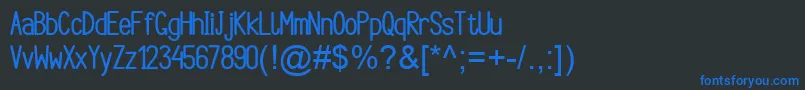 Шрифт ArgocksazBoldViper78 – синие шрифты на чёрном фоне