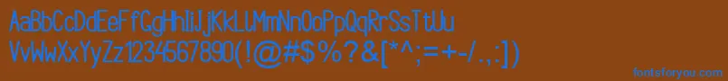 ArgocksazBoldViper78-fontti – siniset fontit ruskealla taustalla