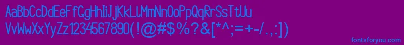 Шрифт ArgocksazBoldViper78 – синие шрифты на фиолетовом фоне