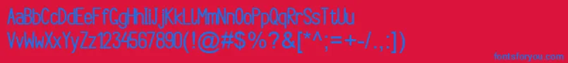 ArgocksazBoldViper78 Font – Blue Fonts on Red Background