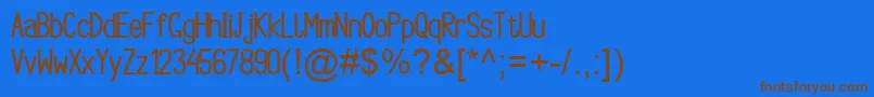 ArgocksazBoldViper78-fontti – ruskeat fontit sinisellä taustalla
