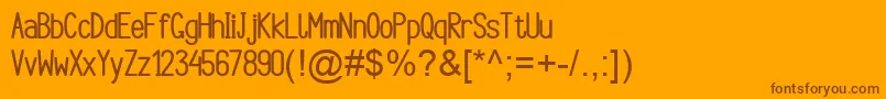 Подробнее о шрифте ArgocksazBoldViper78 Шрифт ArgocksazBoldViper78 – коричневые шрифты на оранжевом фоне