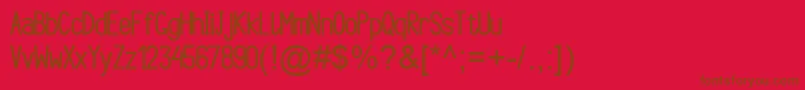 フォントArgocksazBoldViper78 – 赤い背景に茶色の文字