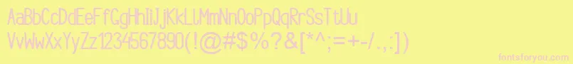 ArgocksazBoldViper78-fontti – vaaleanpunaiset fontit keltaisella taustalla