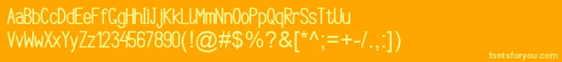 フォントArgocksazBoldViper78 – オレンジの背景に黄色の文字