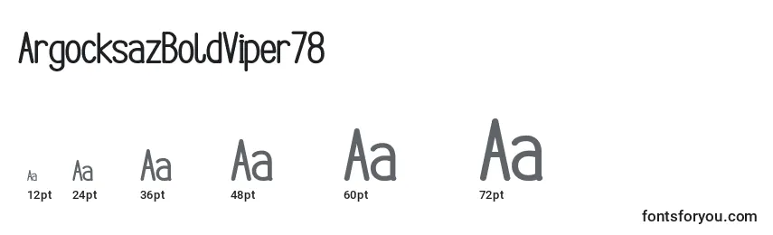Размеры шрифта ArgocksazBoldViper78
